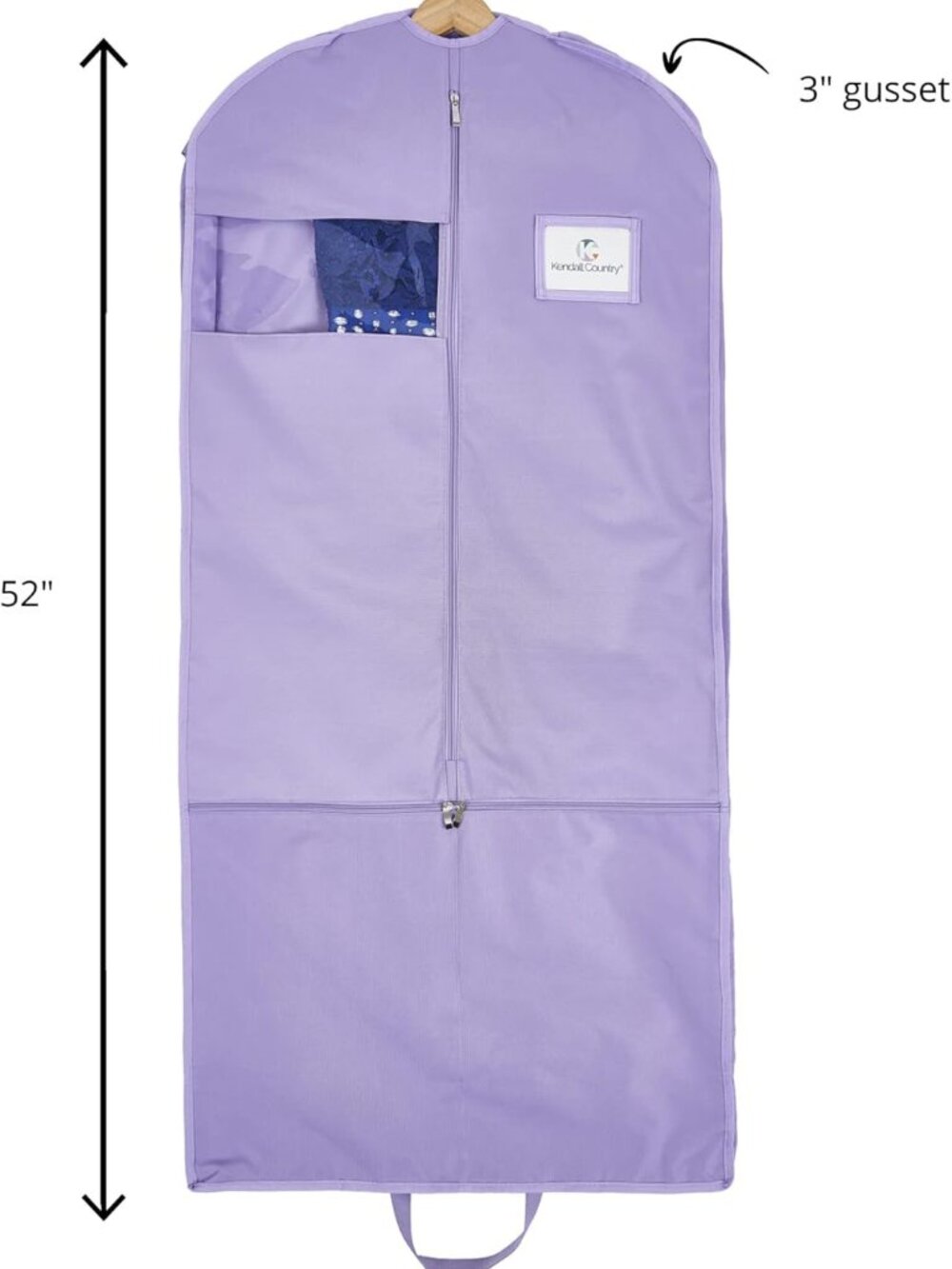 Kendall County Lilac Garment Bag
